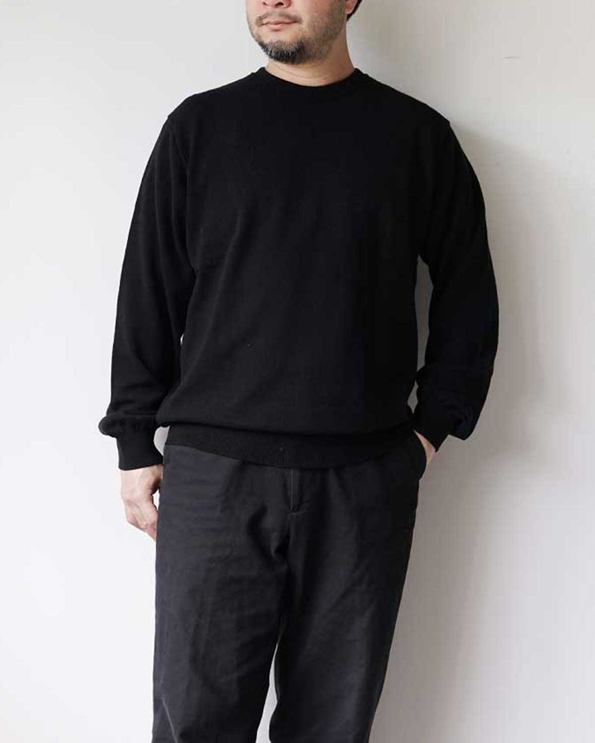 SUPER MERINO CASHMERE PULLOVER -crew neck-