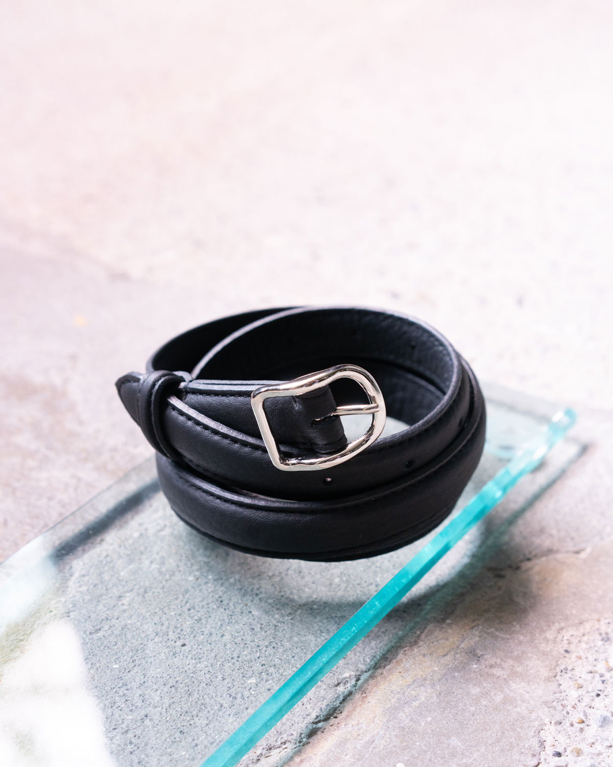 EO SHRINK authentic 20mm narrow belt "ERA."-BLACK-