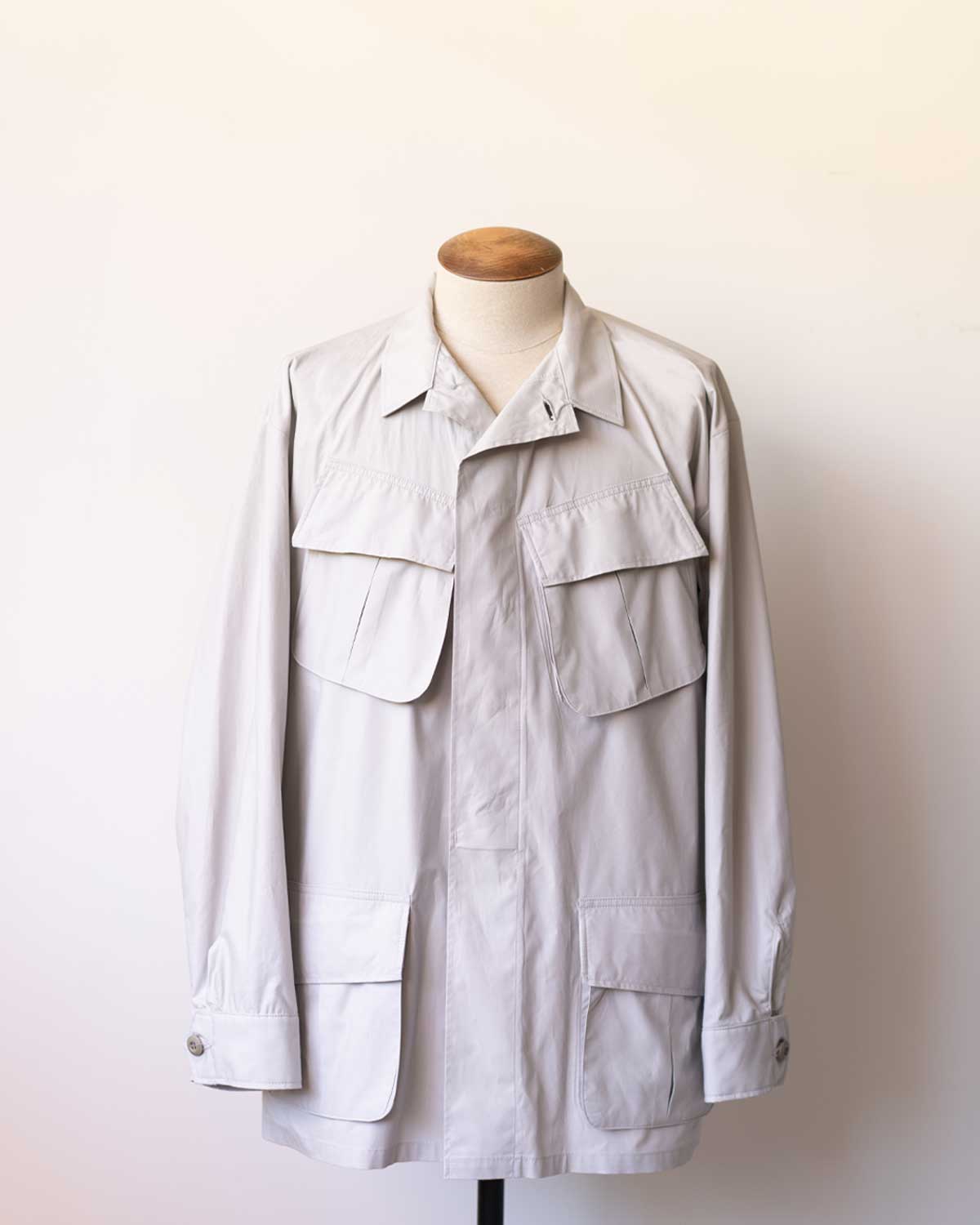 Jungle Fatigue Jacket (Typewriter Fabric)-Light Gray