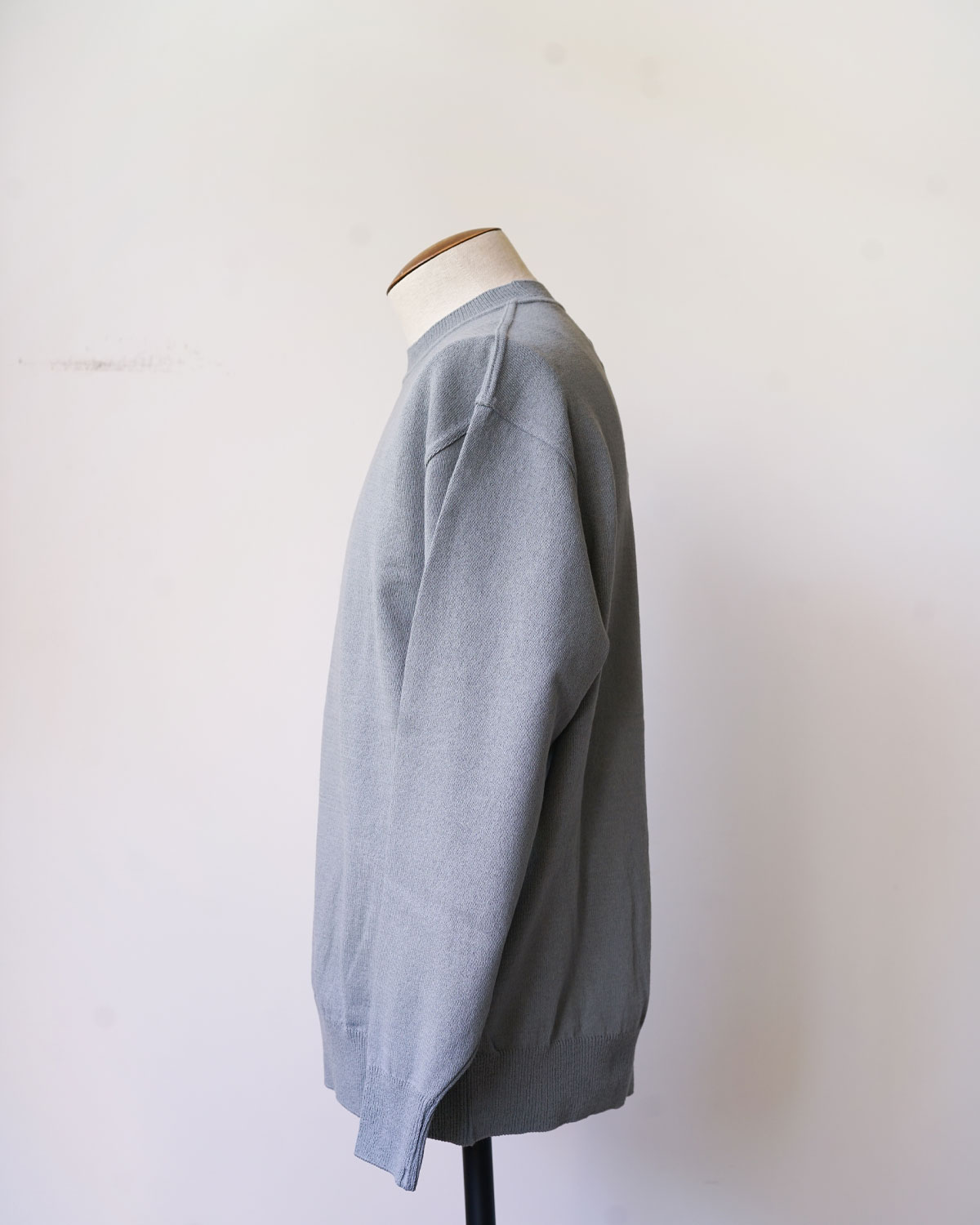 WAVE COTTON KNIT PULLOVER - GRAY [26SS Yonetomi]