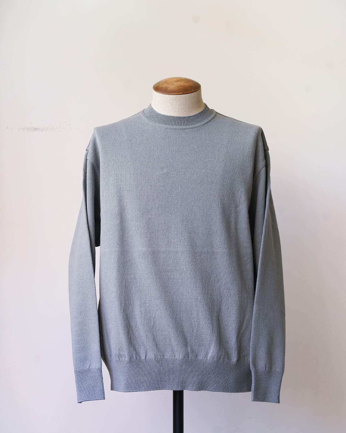 WAVE COTTON KNIT PULLOVER - GRAY [26SS Yonetomi]