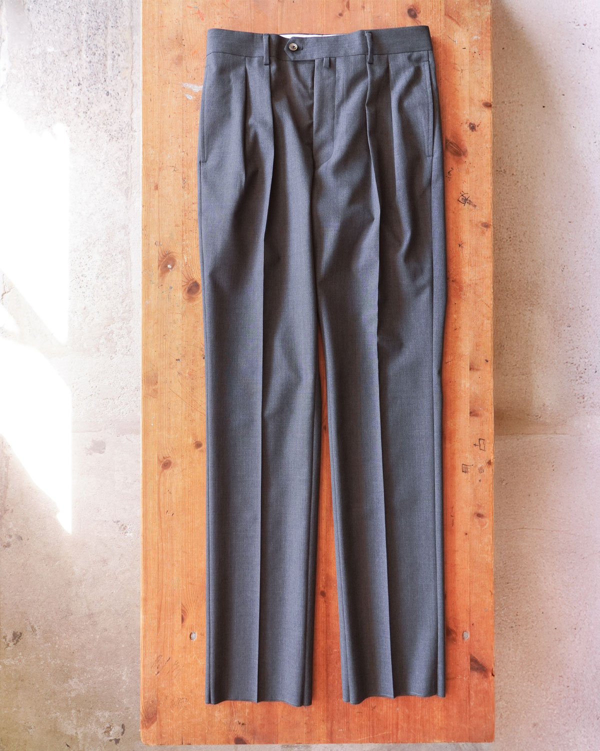 Wool Poplin -slim fit- [Gray]