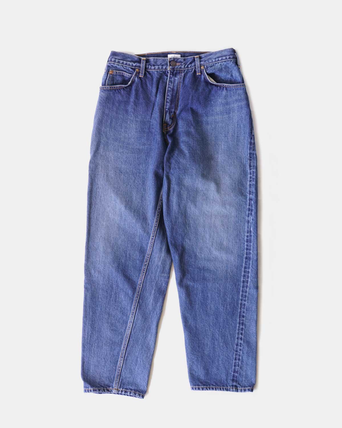 Wide Tapered 5 Pocket Pants - Medium Blue