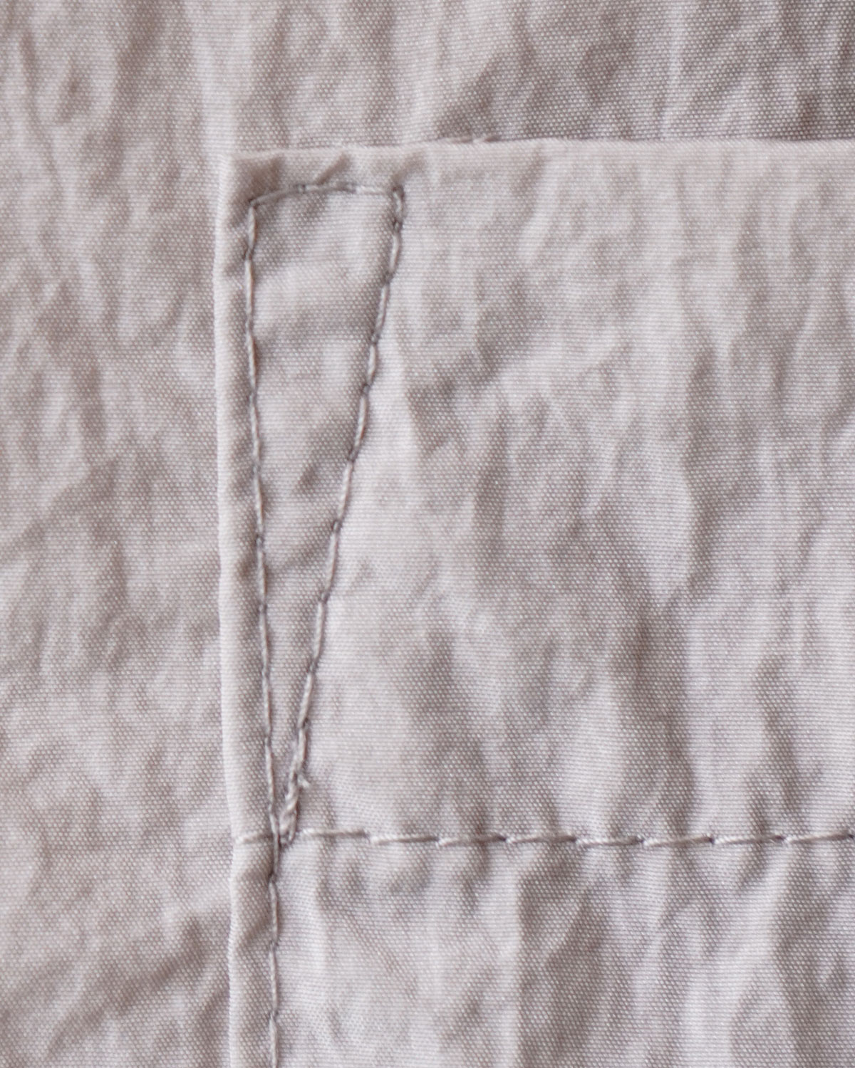 SOWBOW SHIRTS type F cardigan -SHRINKLE NYLON-GREIGE（ポケット口も補強が入ります）