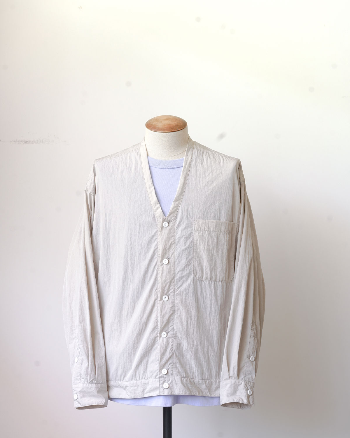 SOWBOW SHIRTS type F cardigan -SHRINKLE NYLON-
