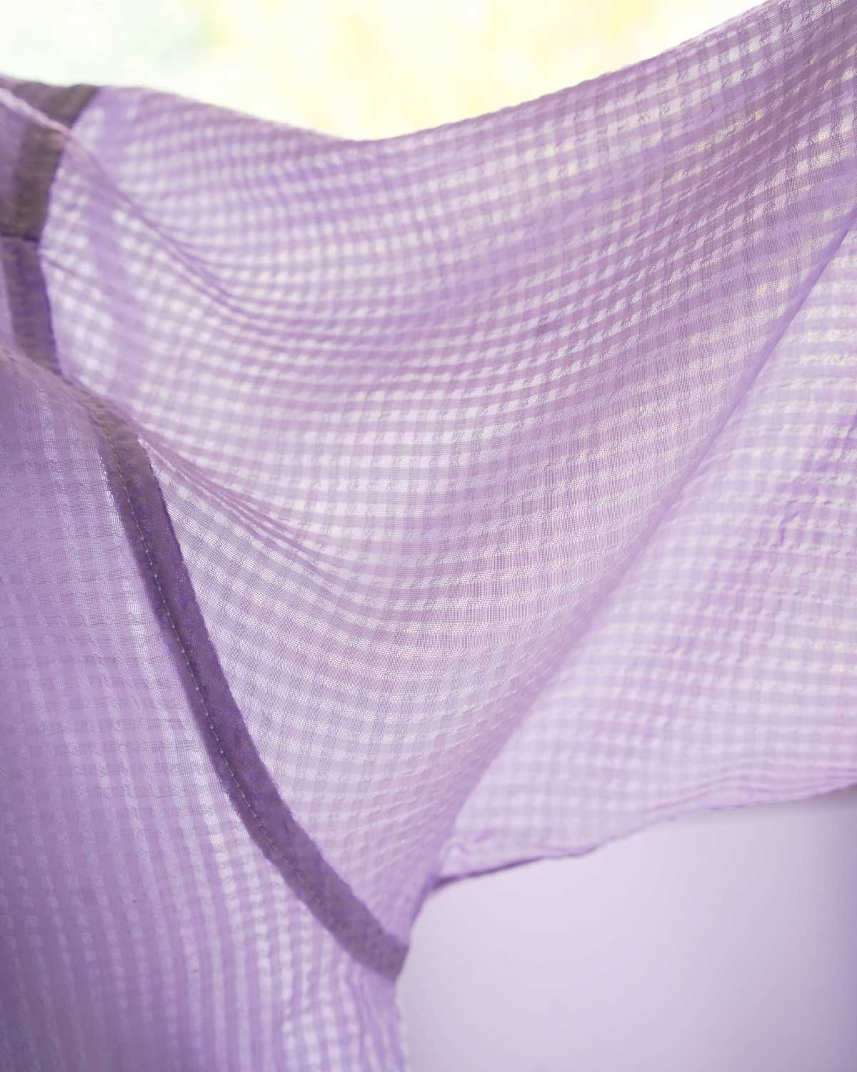 purple（透け感のある素材は洗練という言葉がぴったりです）