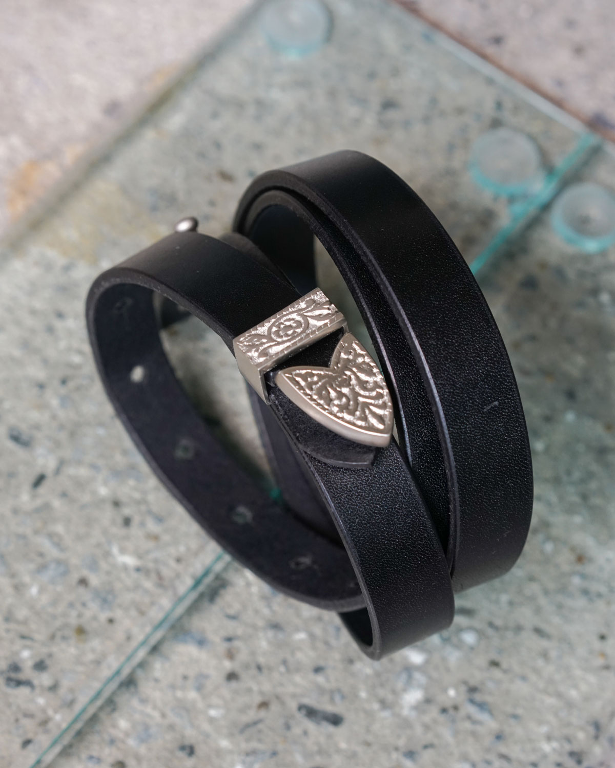SILVER GIBOSHI BELT (H03) - BLACK