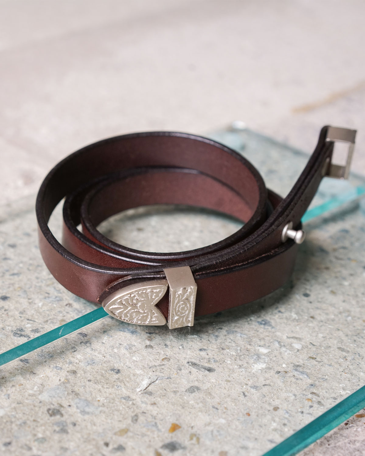 SILVER GIBOSHI BELT (H03) - CHOCO