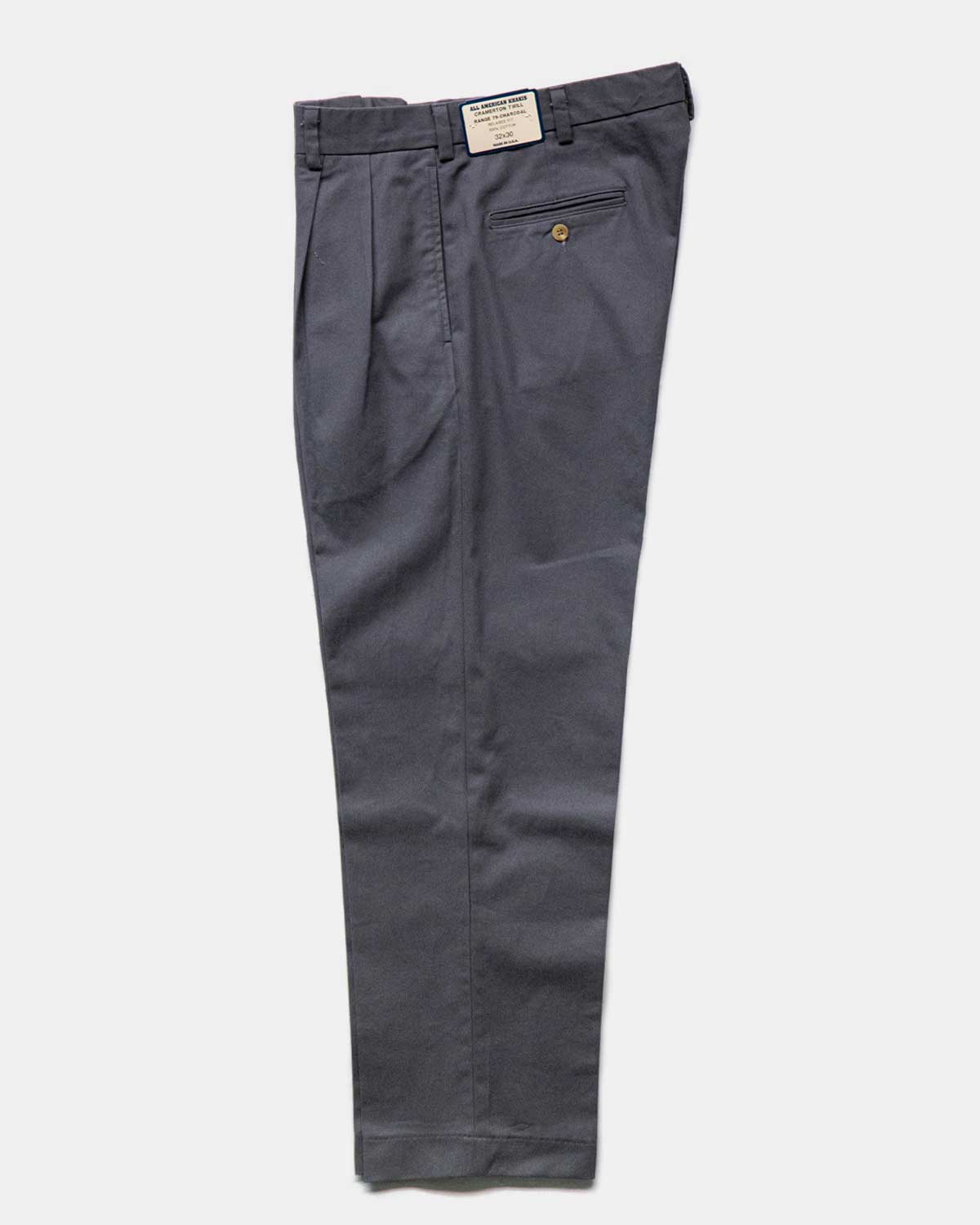 ”CRAMERTON TWILL” RELAXED FIT 2tucks - GRAY