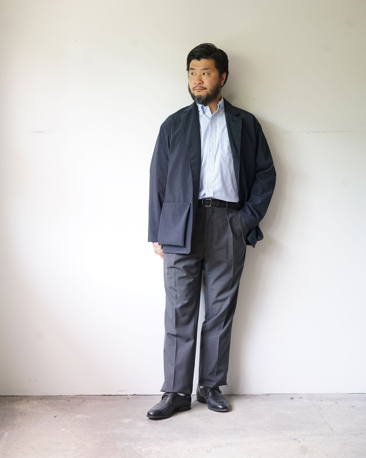 NAVY（165cm66kgでMサイズを着用）