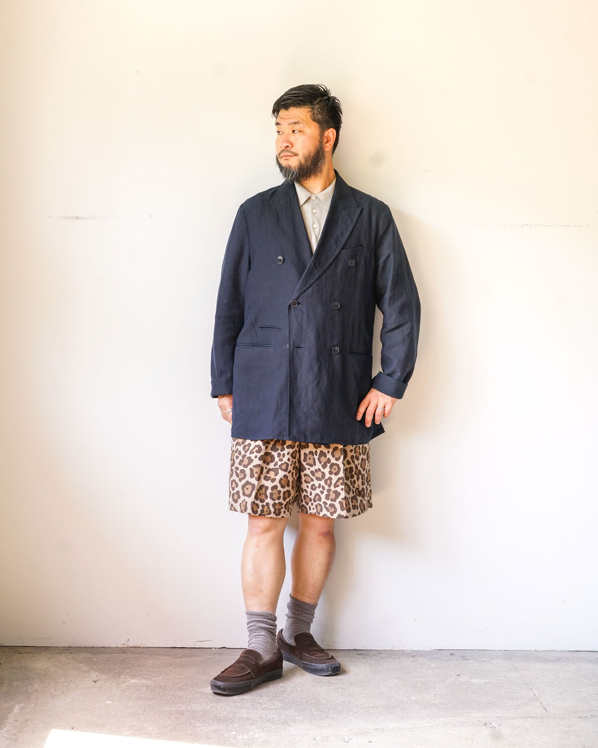 Navy(165cm66kgでサイズ２を着用)