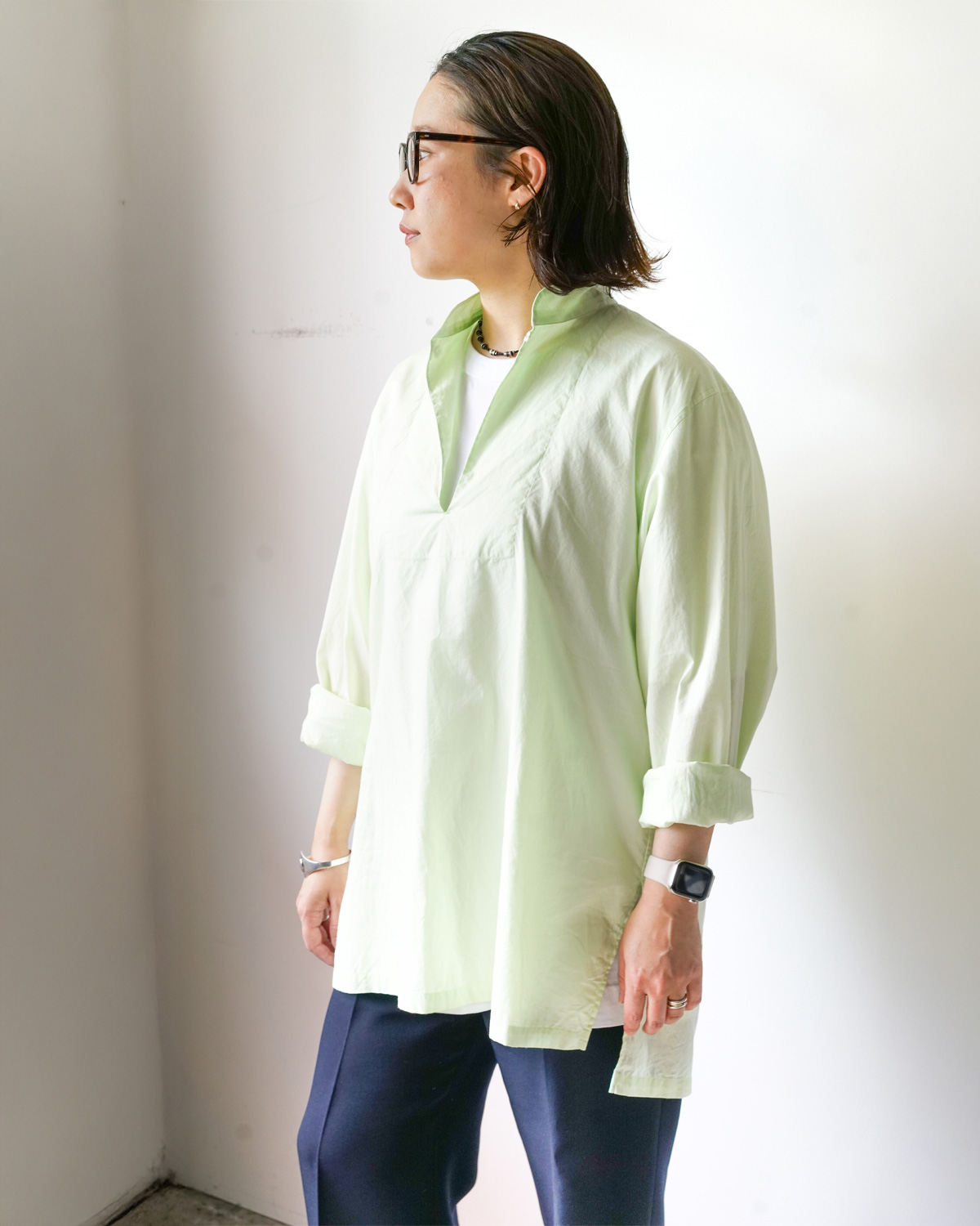 MANDALIN COLLAR Pull over exclusive for tranescent - lime