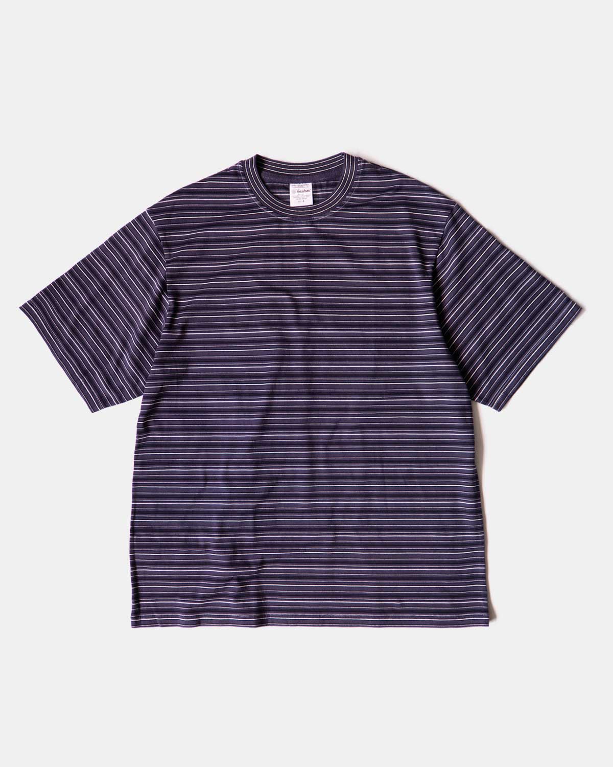 GARMENT DYED RANDOM BORDER T-SHIRT [navy]