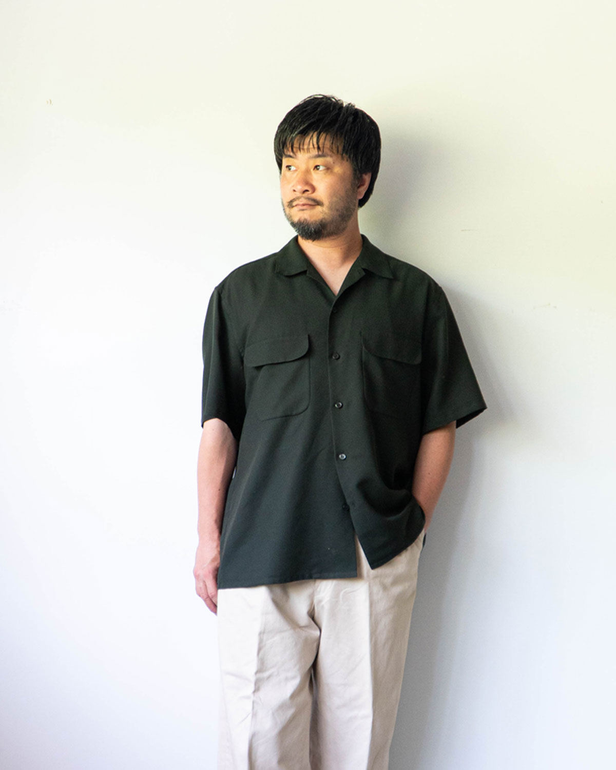 FLAT COLLAR SHIRTS S/S [green]