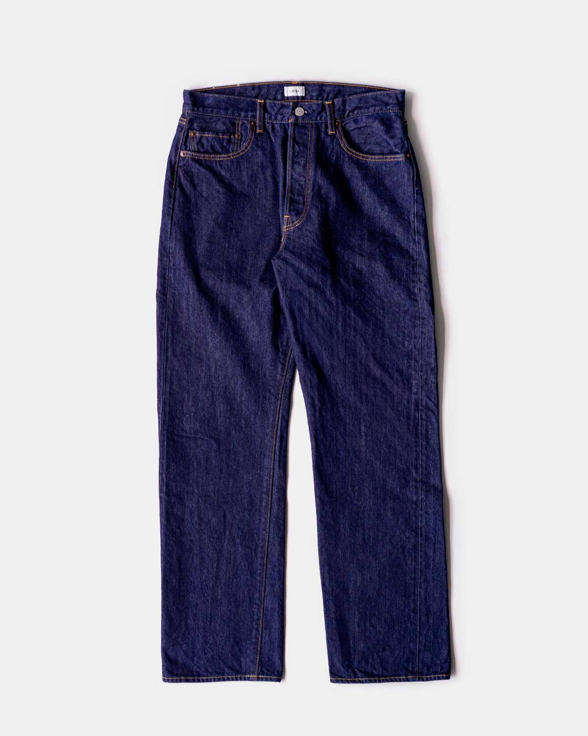 Straight 5 Pocket Pants - Navy（One Wash）