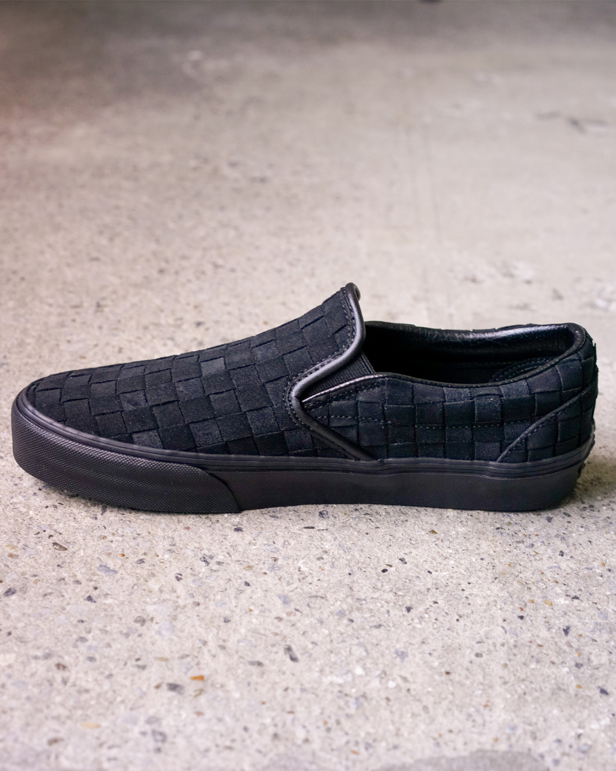 WOVEN SUEDE BLACK(インサイドアングル)