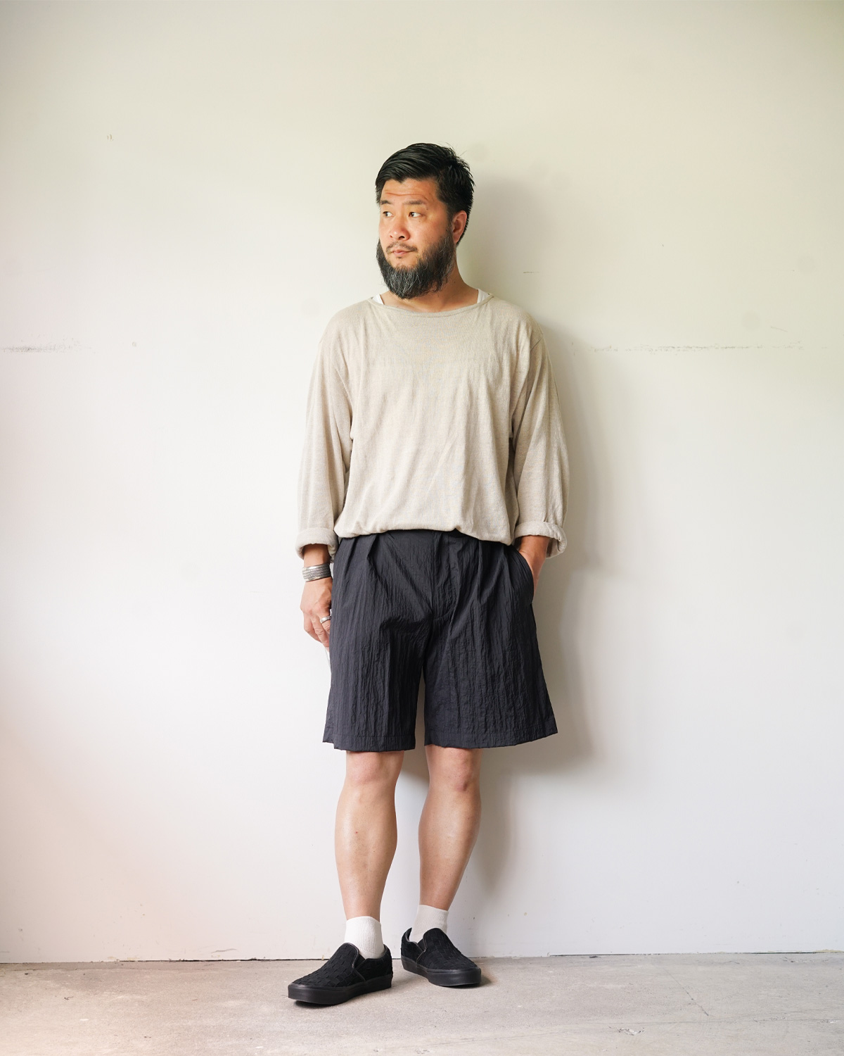 WOVEN SUEDE BLACK
