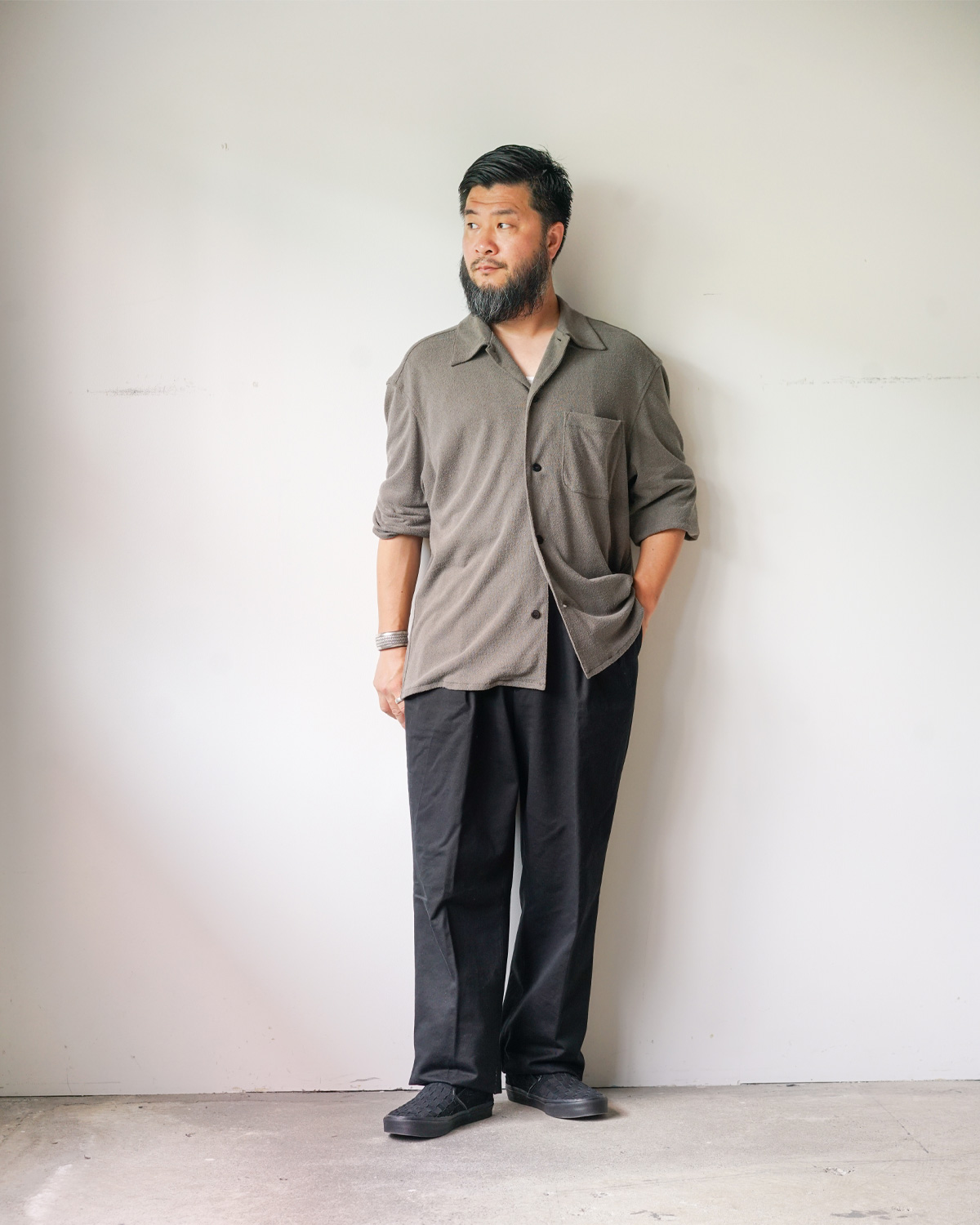 WOVEN SUEDE BLACK