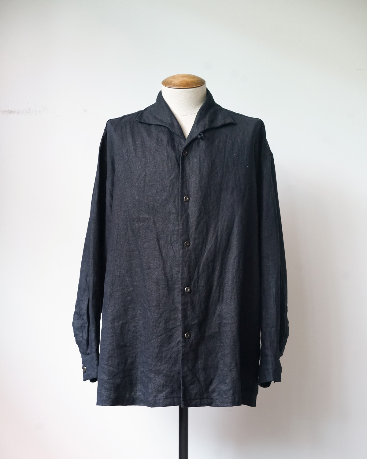 exclusive for tranescent SOWBOW SHIRT -A (Wide Fit) - dead stock linen