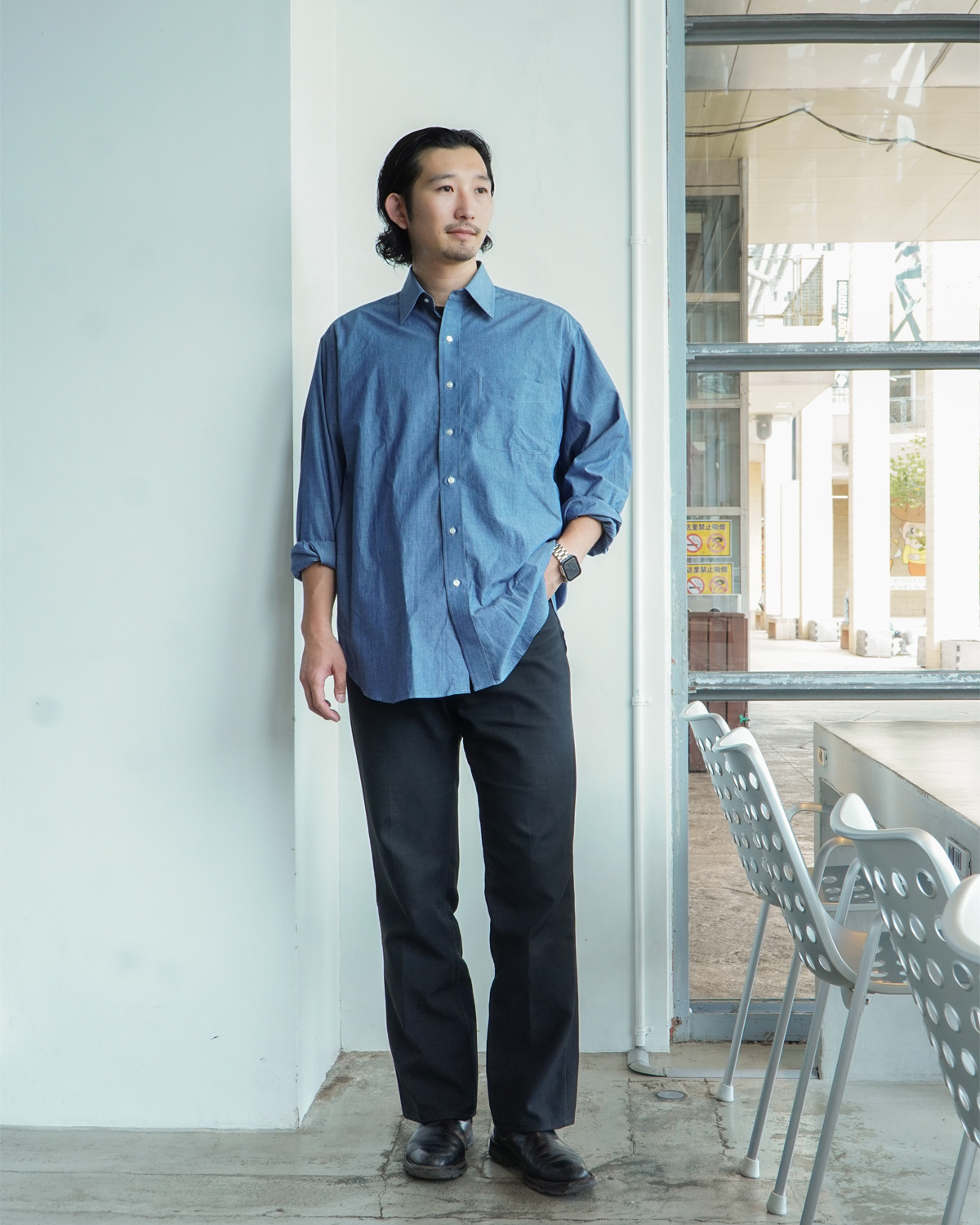 tranescent ORIGINAL chambray shirts "Eliot"