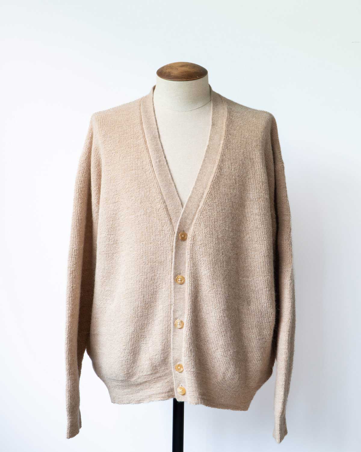 KNIT CARDIGAN ‐Fine alpaca‐"beige"