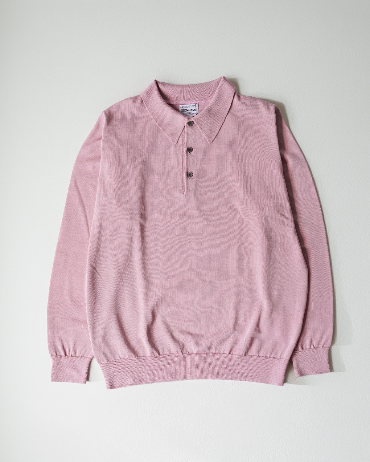 SILK KNIT POLO - "PINK"