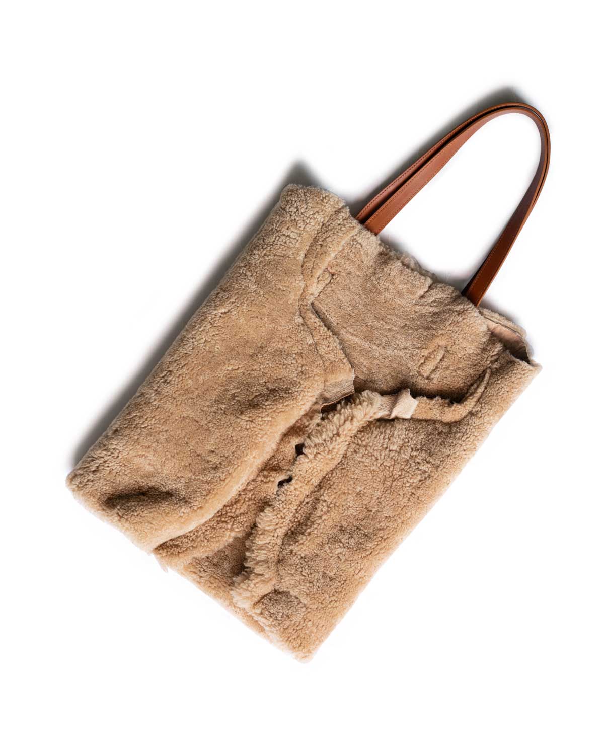 PRIMITIVE TOTE BAG -MOUTON- camel