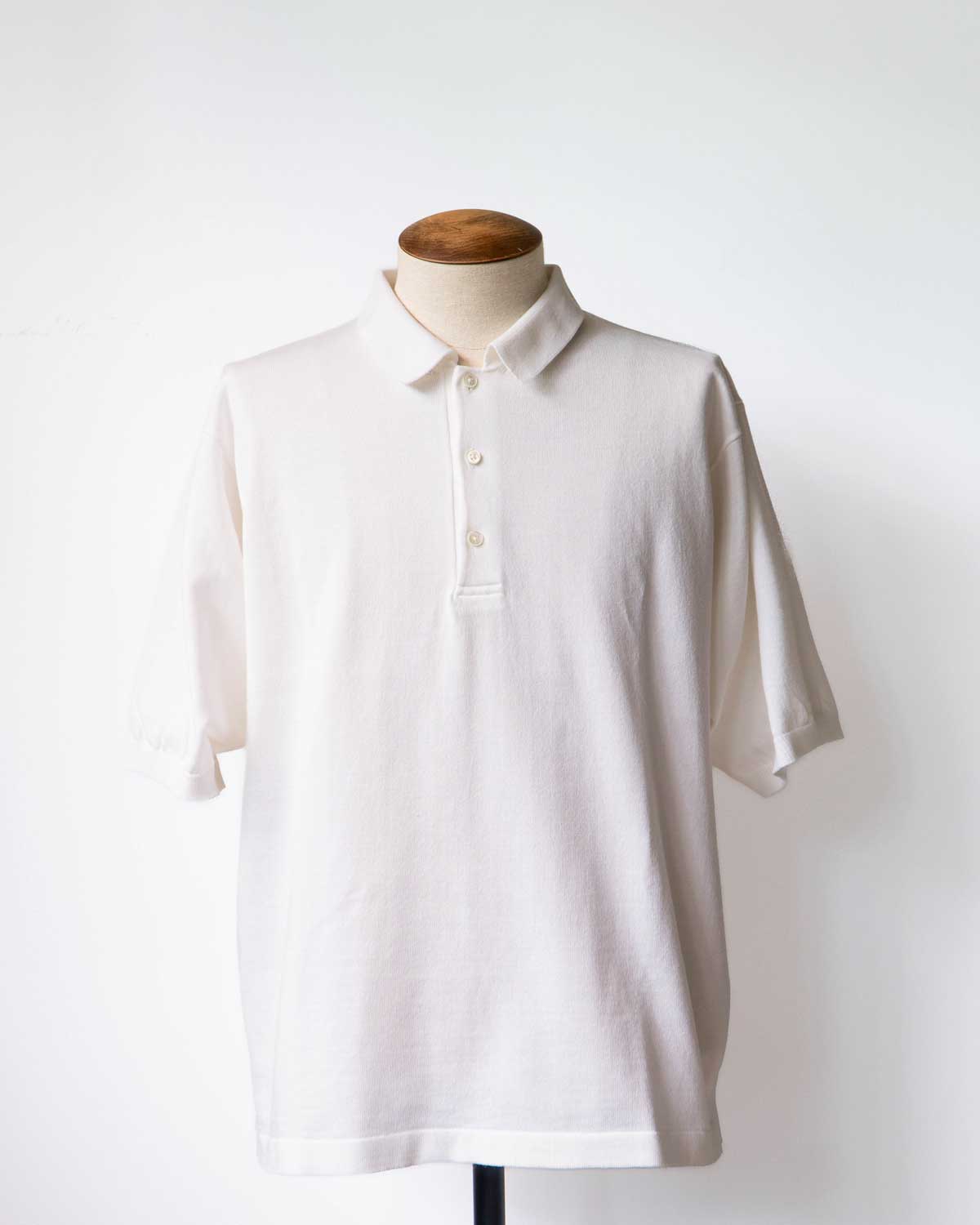 classic rugger Knit Polo（WHITE）