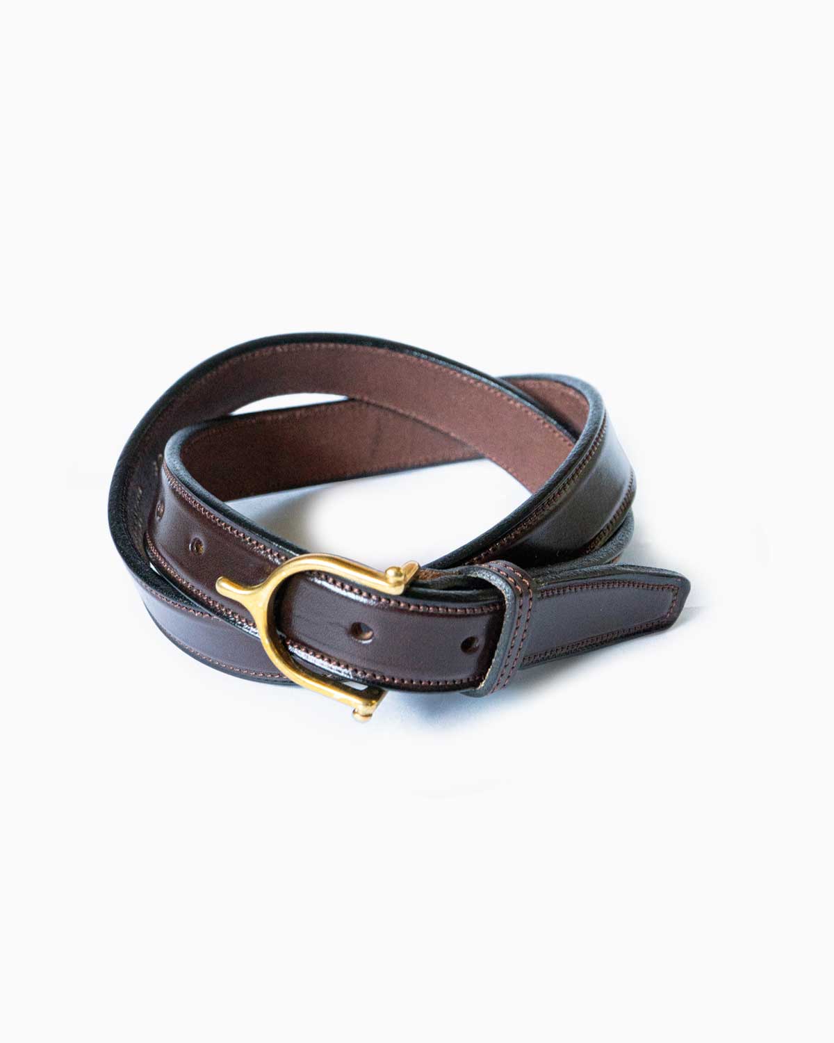 spur buckle belt -havana-