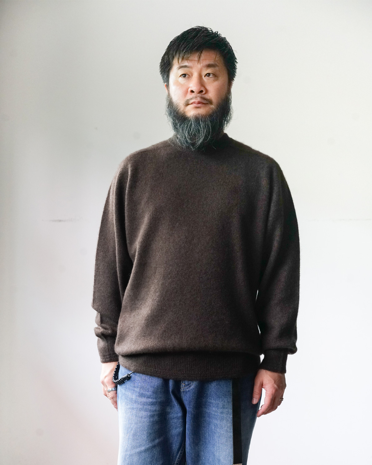 D.Brown（165cm66kgで（２）（M）を着用：正面）
