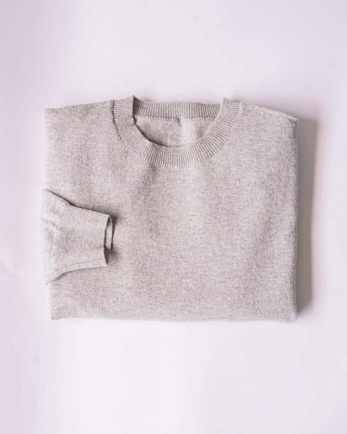 RIGID CASHMERE SWEATER Crew Neck Pullover - Top Gray