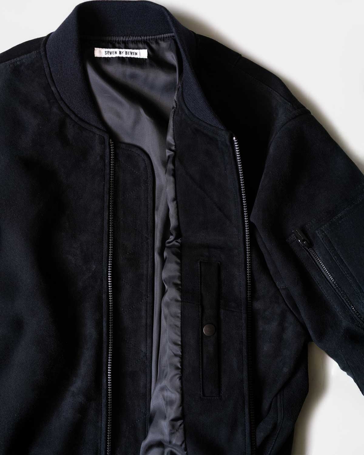 Tranescent / LEATHER MA-1 BLOUSON ‐Kashmir Suede‐