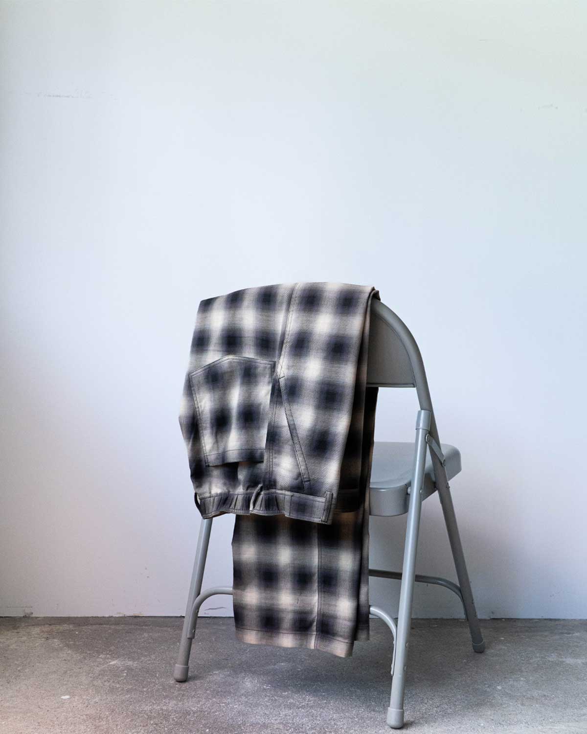 OMBRE CHECK EASY TROUSERS ‐Cotton / Yak‐