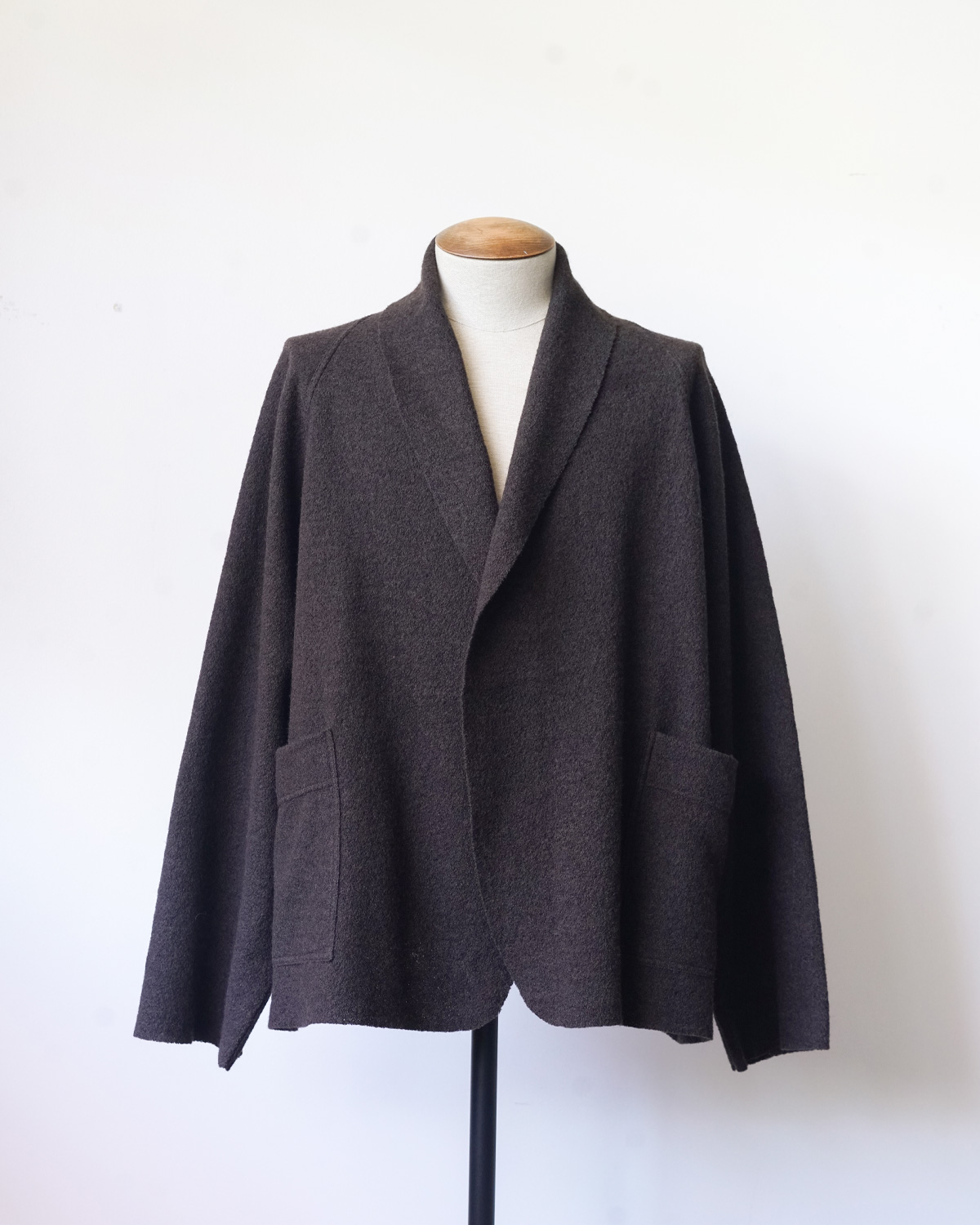"CARDIGAN JACKET  ‐Hard Twist Crepe Knit‐"