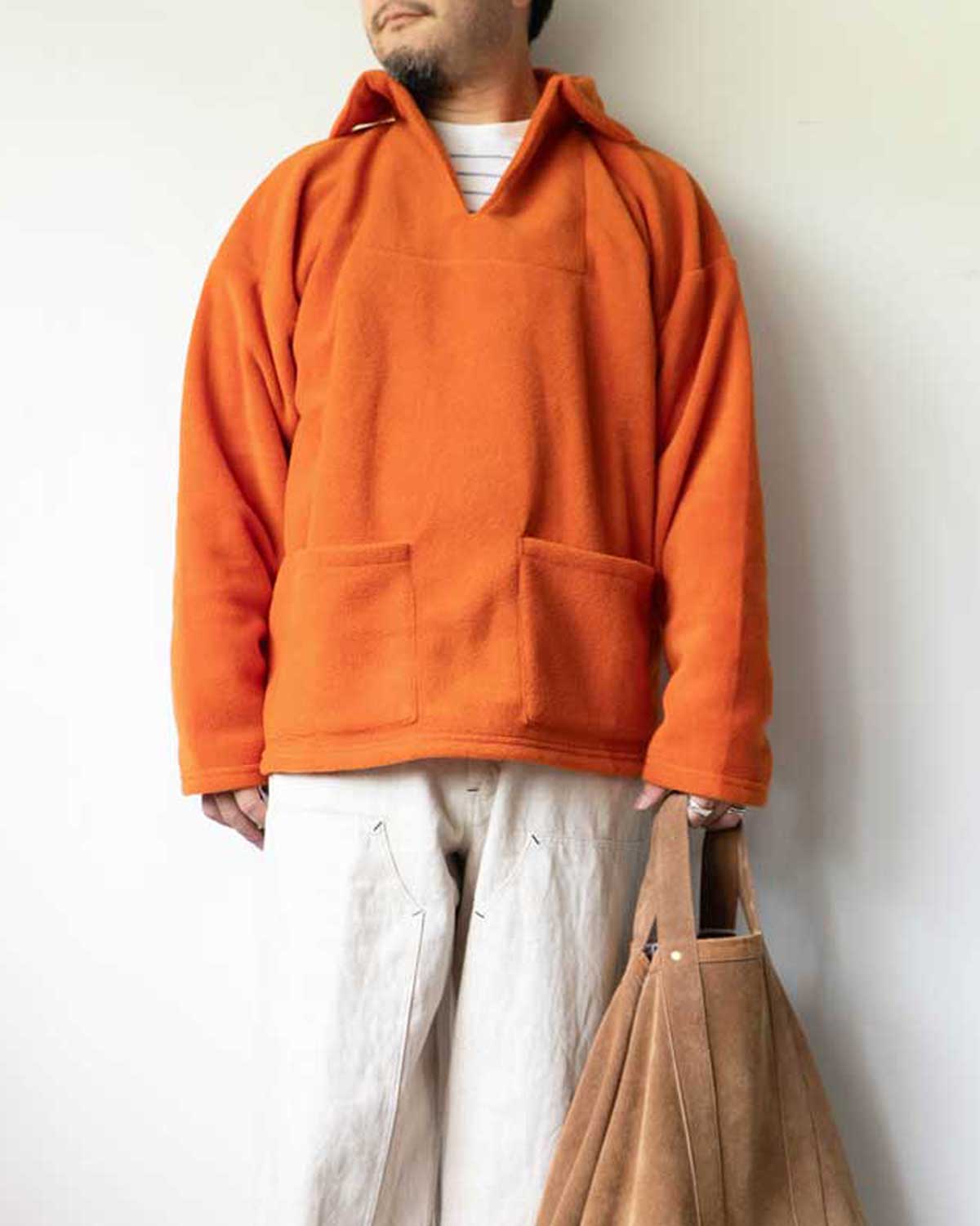 FLEECE fishermans smock - orange [MAX PROOF]