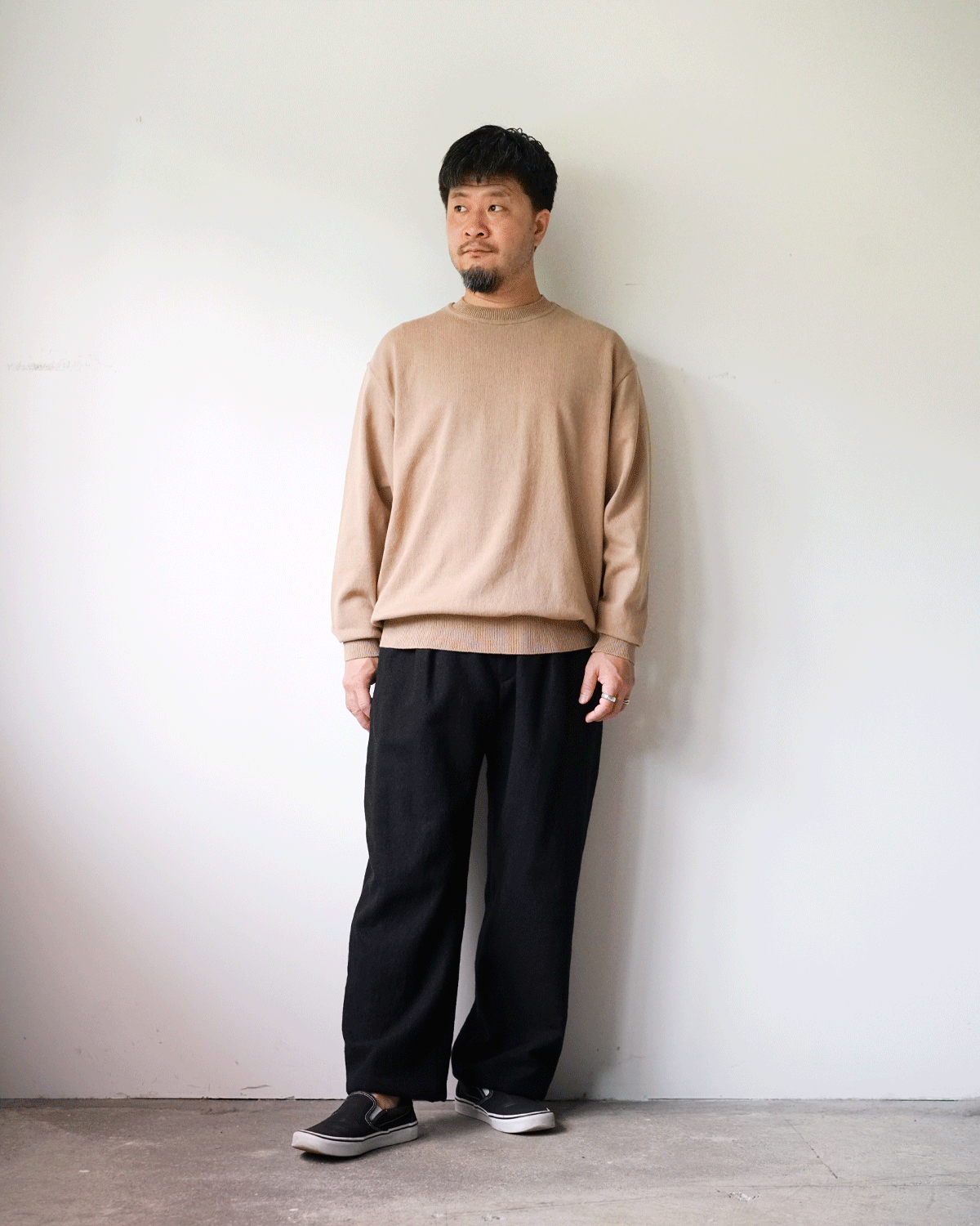 L.BROWN(165cm66kgM体型でサイズ3着用)