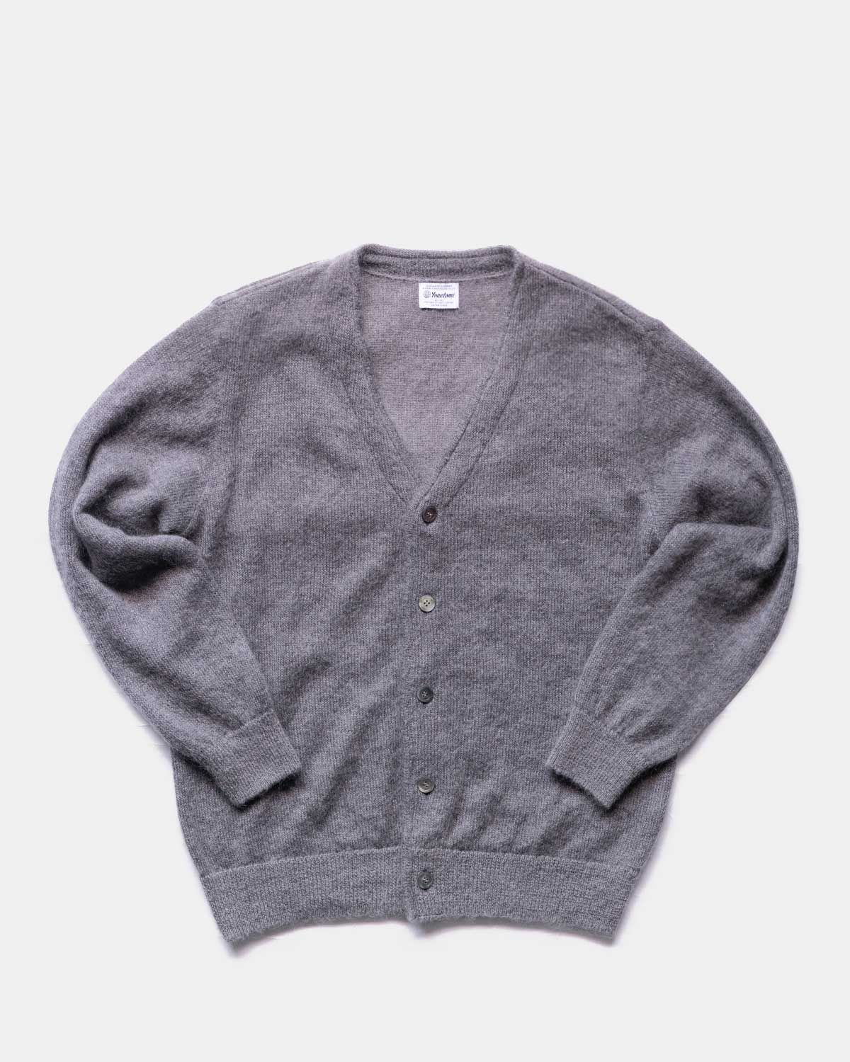 SHAGGY MOHAIR CARDIGAN - GRAY