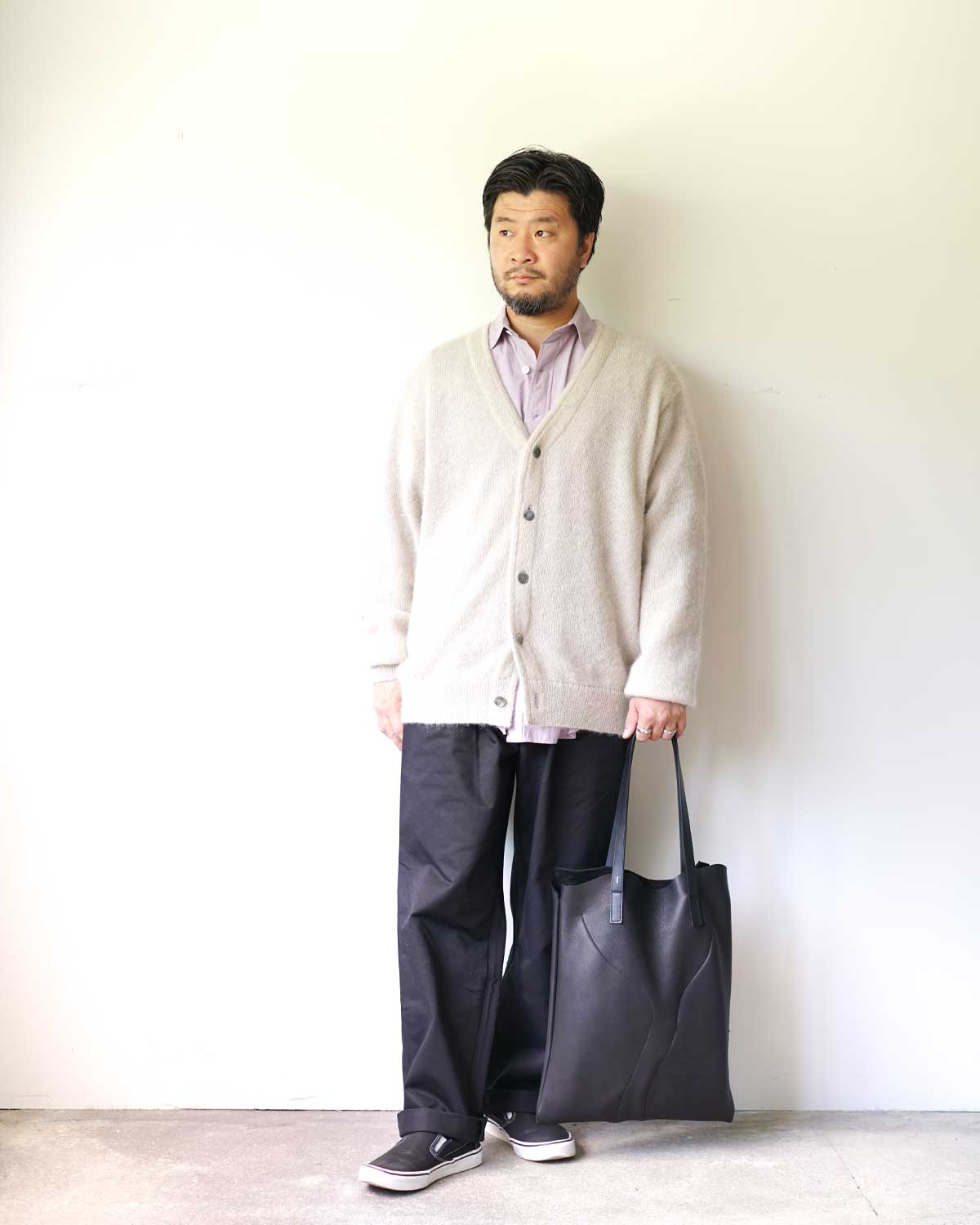 SHAGGY MOHAIR CARDIGAN - IVORY