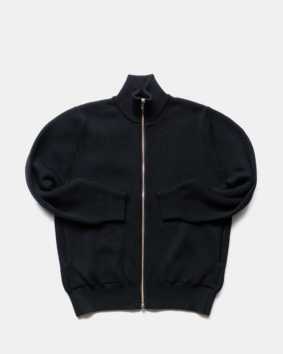 EX FINE WOOL RIB KNIT BLOUSON [Yonetomi]