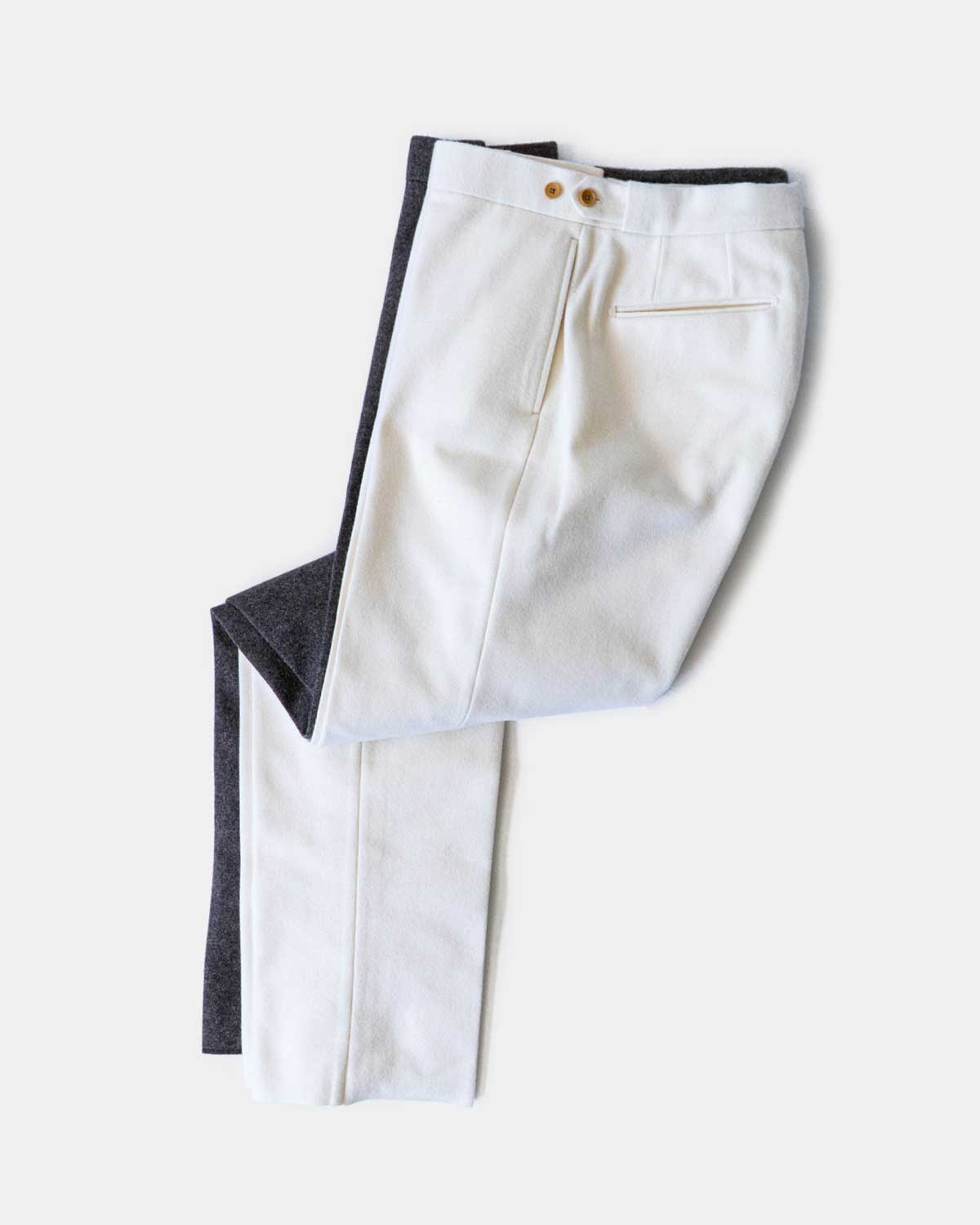 Wool Melton TAPERED PANTS