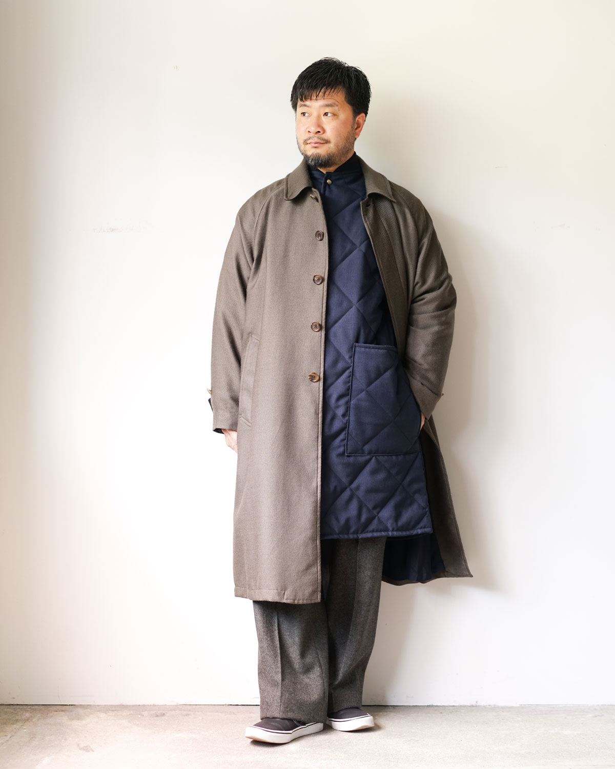 NAVY(コートとして着用165cm66kgMサイズ着用)