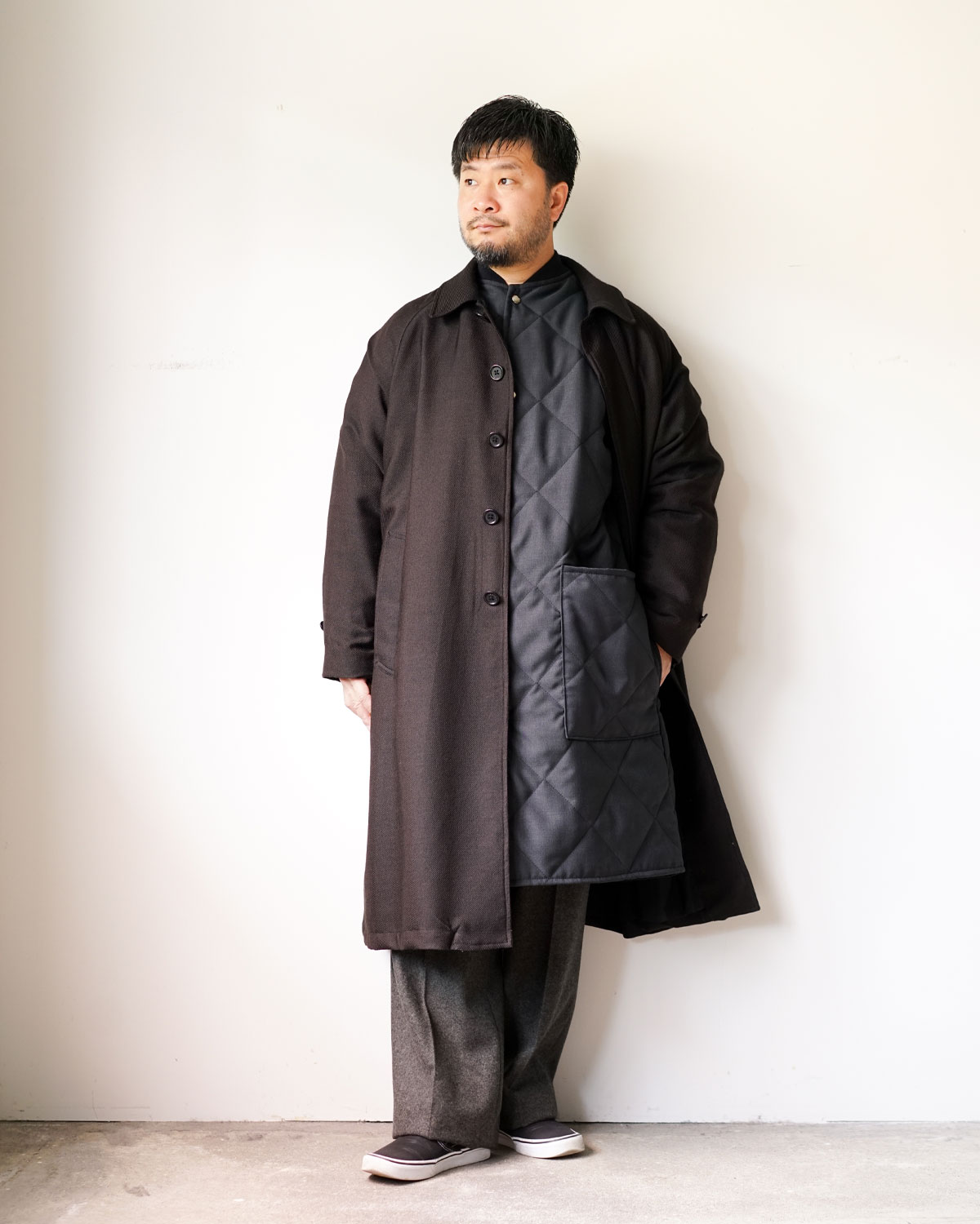 charcoal(コートのインナーとして着用165cm66kgでLサイズ着用)