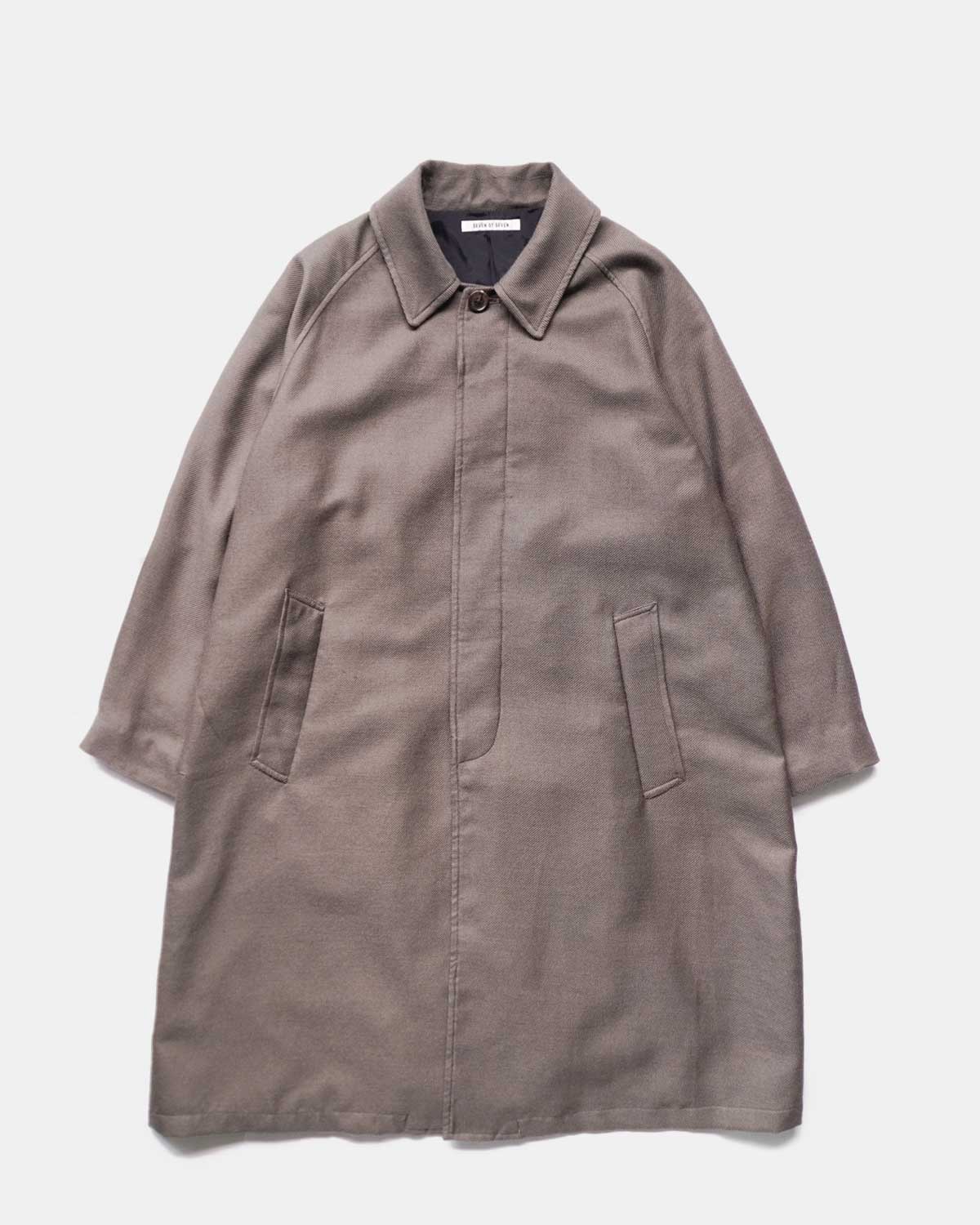 BAL COLLAR COAT ‐Silk Wool loose twill‐ [Olive Drab]
