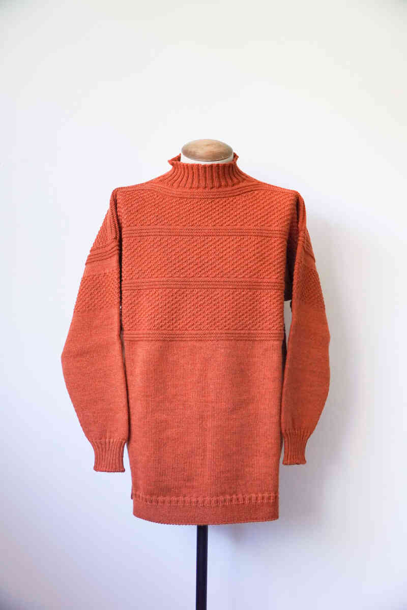 berties of bay "STAITHES gansey sweater" orange