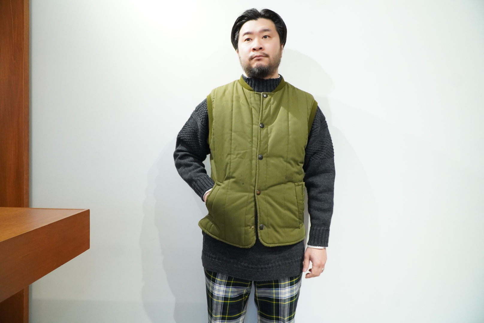 "trekker waistcoat two crown [vintage Barbour]" wearing image