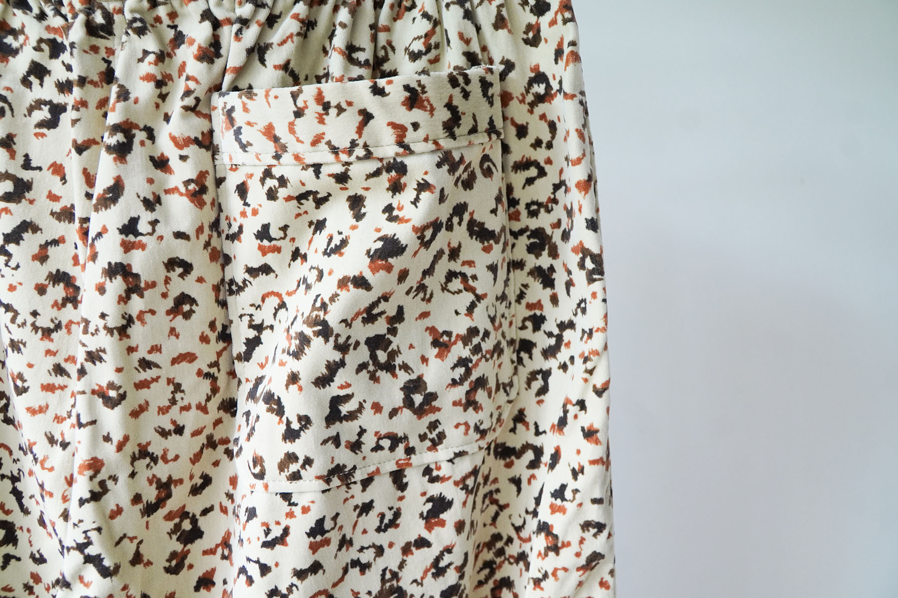 "LEOPARD PRINT" cotton velvet cook pants [SEVEN BY SEVEN] hip pocket