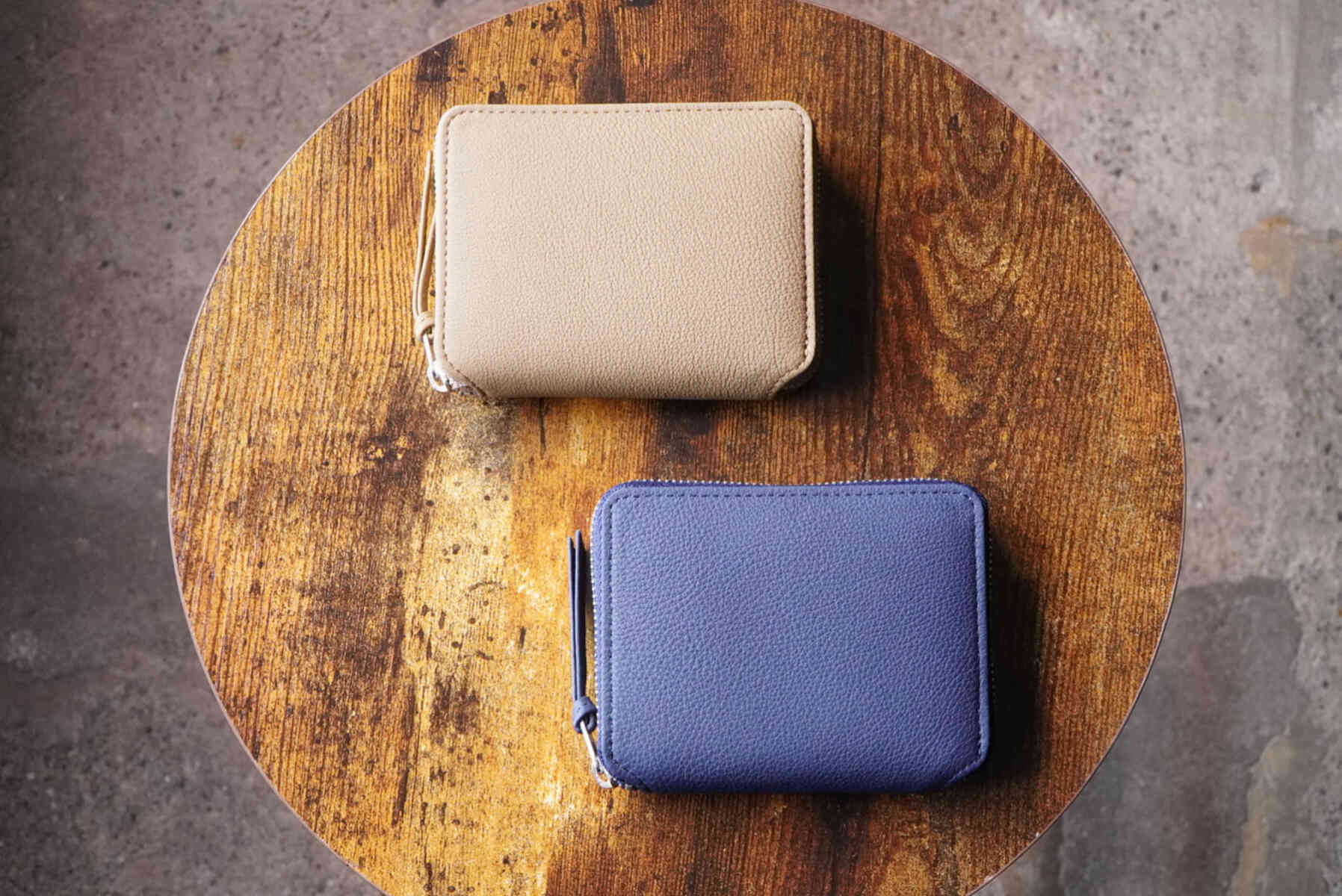 BUBBLE CALF "ROUND PALM WALLET" [ERA goods]