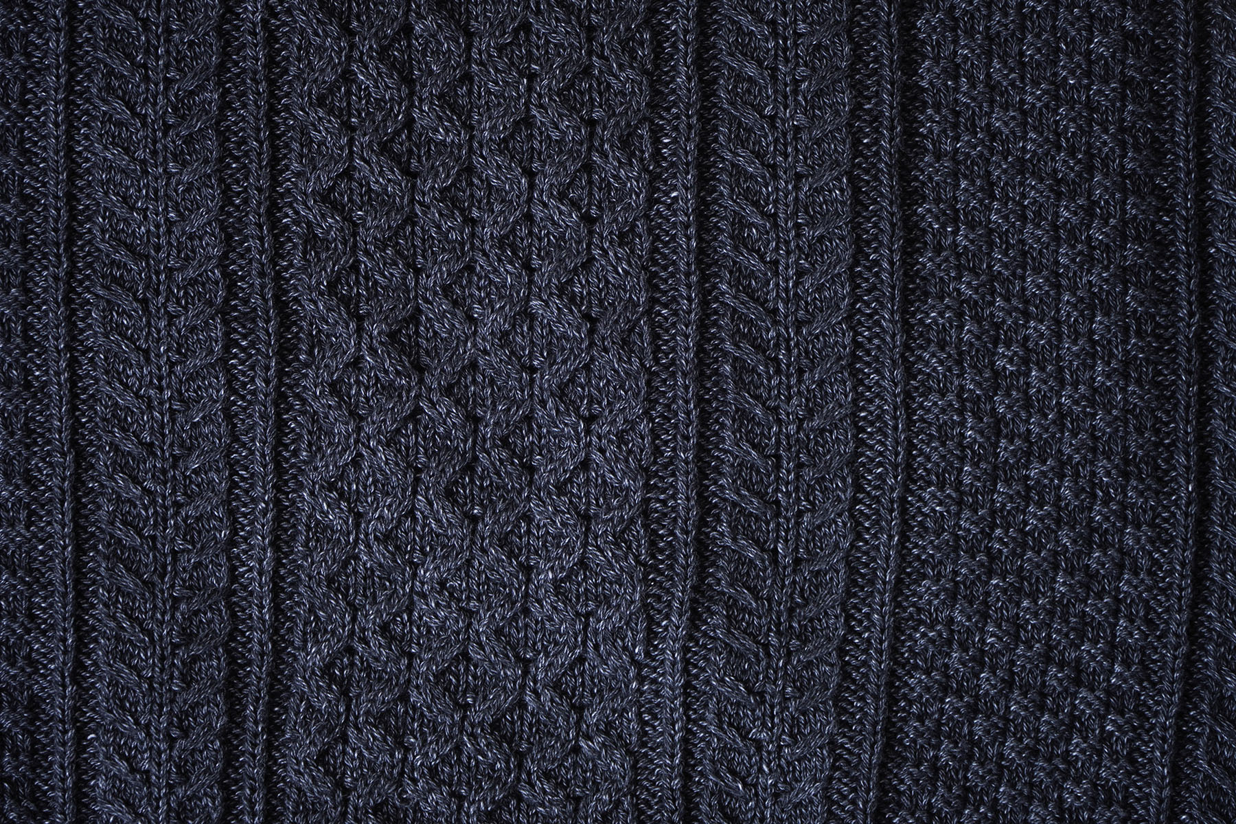 Cable Knit Vest indigo yarn -one wash- [SEVEN BY SEVEN] fabric