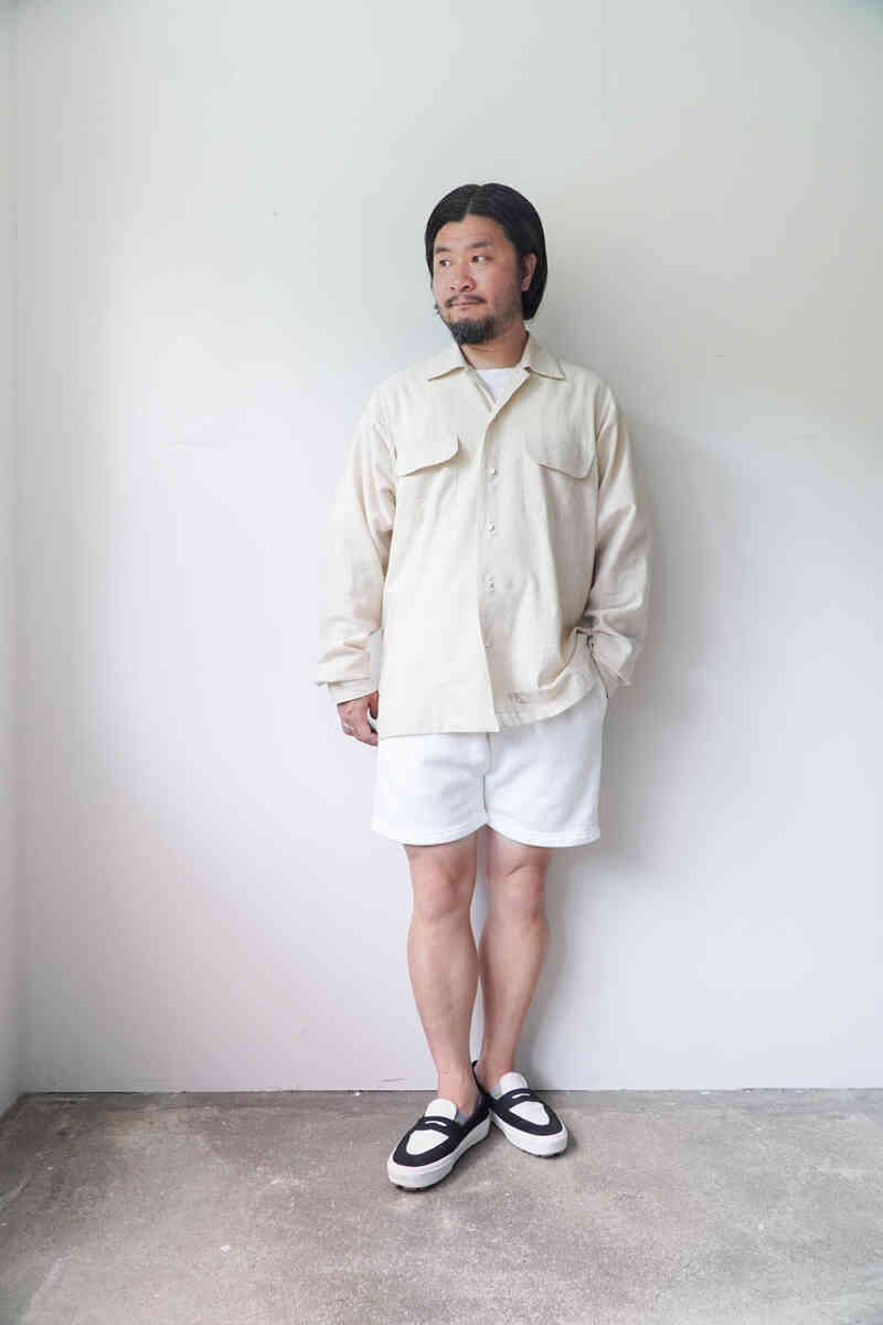 LEISURE SHIRTS -cotton linen- [jake's london] coordination image with shorts