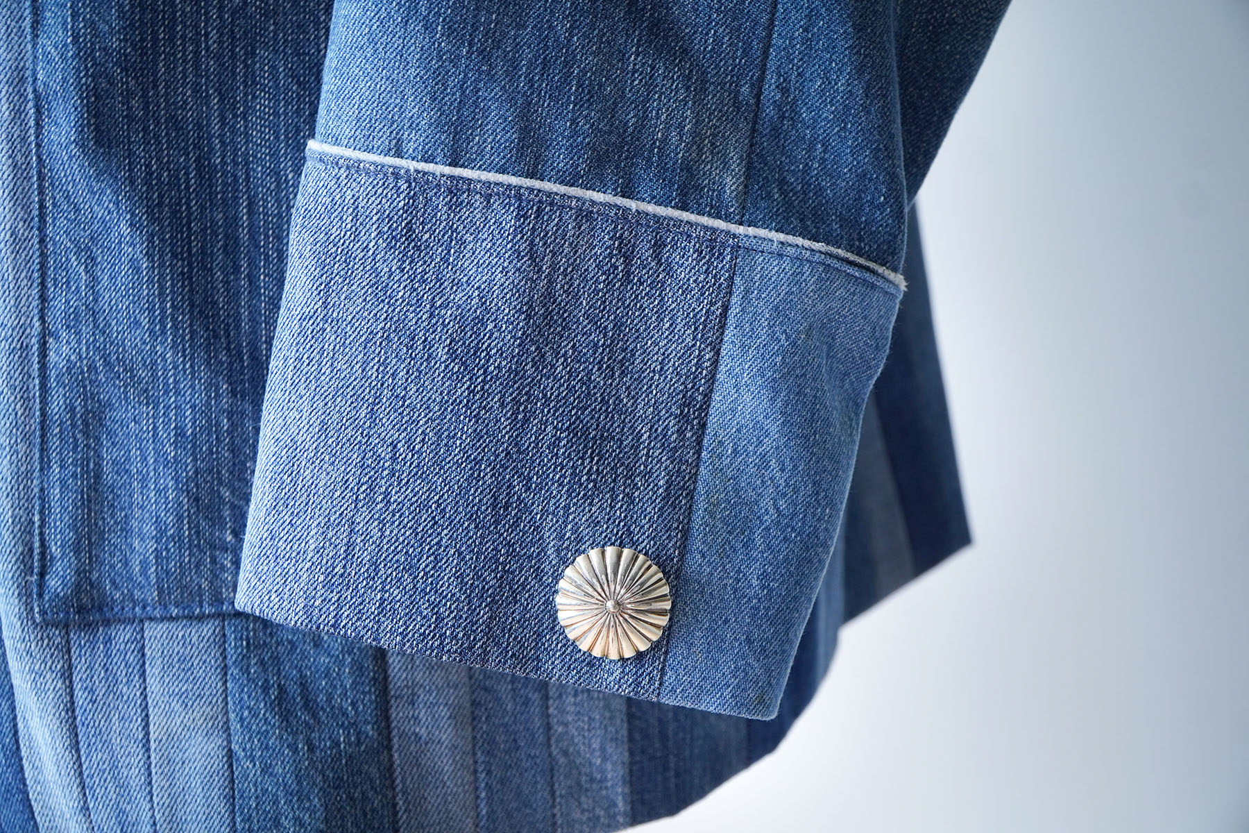 REWORK DENIM JACKET - Natives pattern - [SEVEN BY SEVEN] cuff